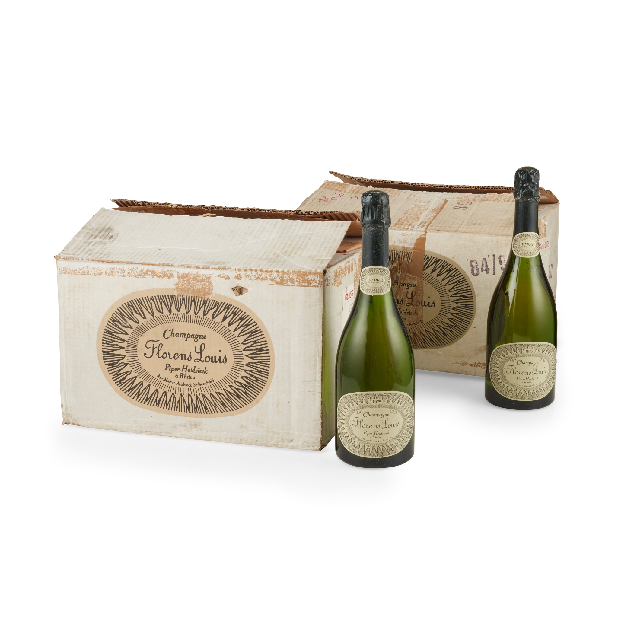 Two boxes of six bottles of Champagne