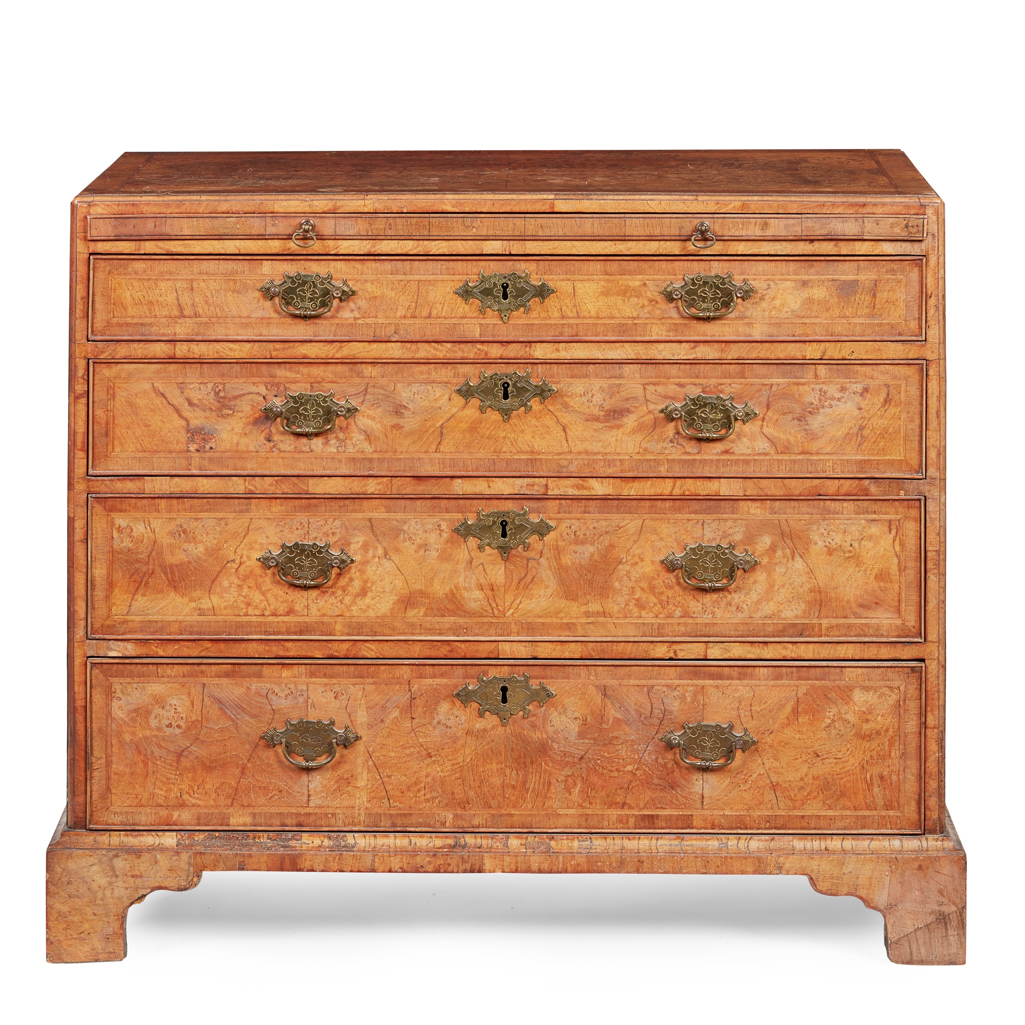 GEORGE I WALNUT CHEST OF DRAWERS