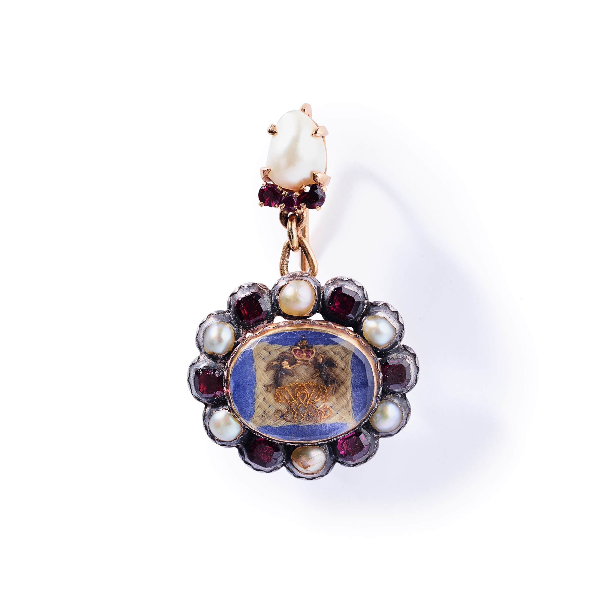 A 17th century 'Stuart crystal' pendent brooch, circa 1680