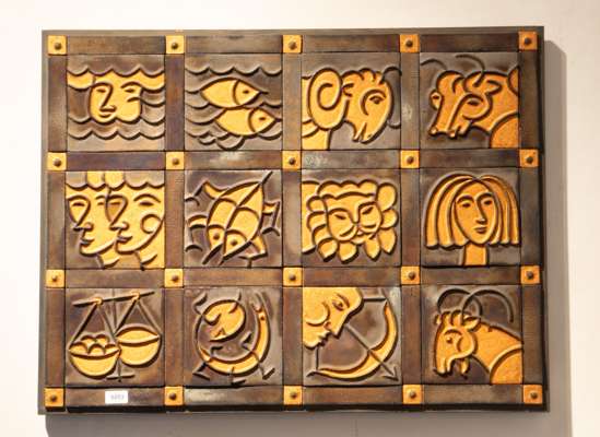 <p>In houten lijst.</p>