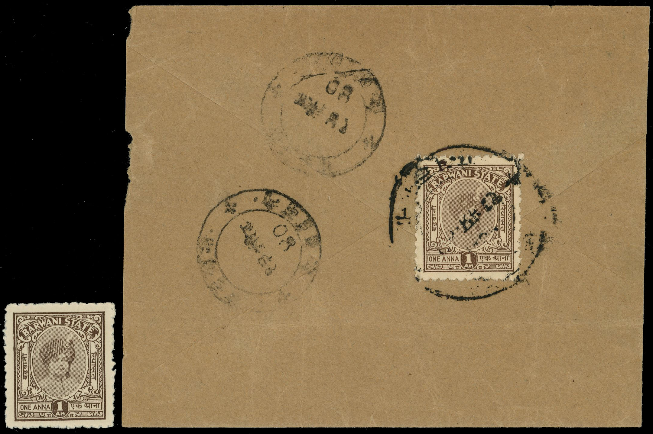 IFS Barwani SG 43 cover and mint