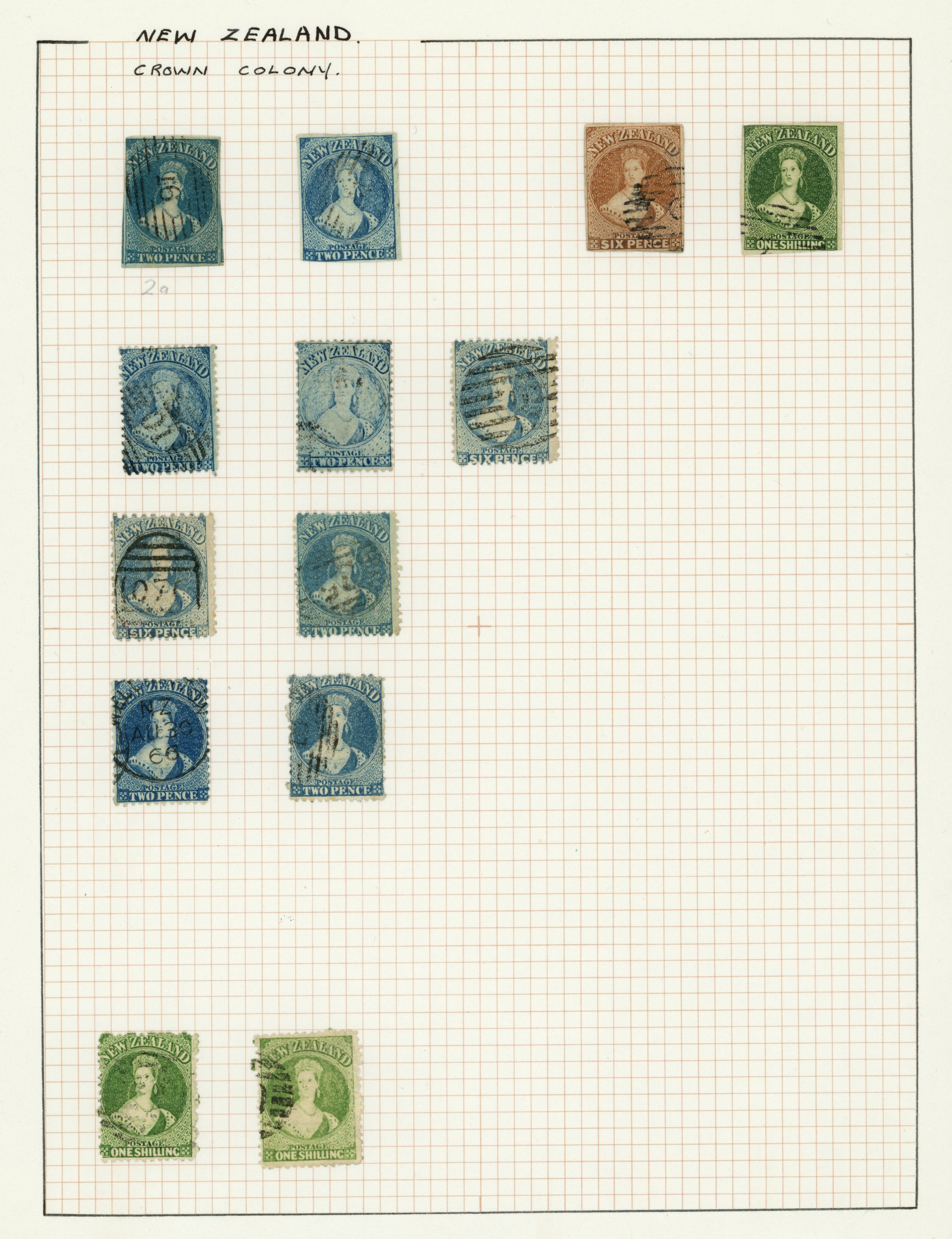 1857 - 1954 collection on leaves contained in...