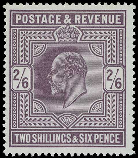 1902-10 2/6d slate-purple, unmounted o.g. SG...