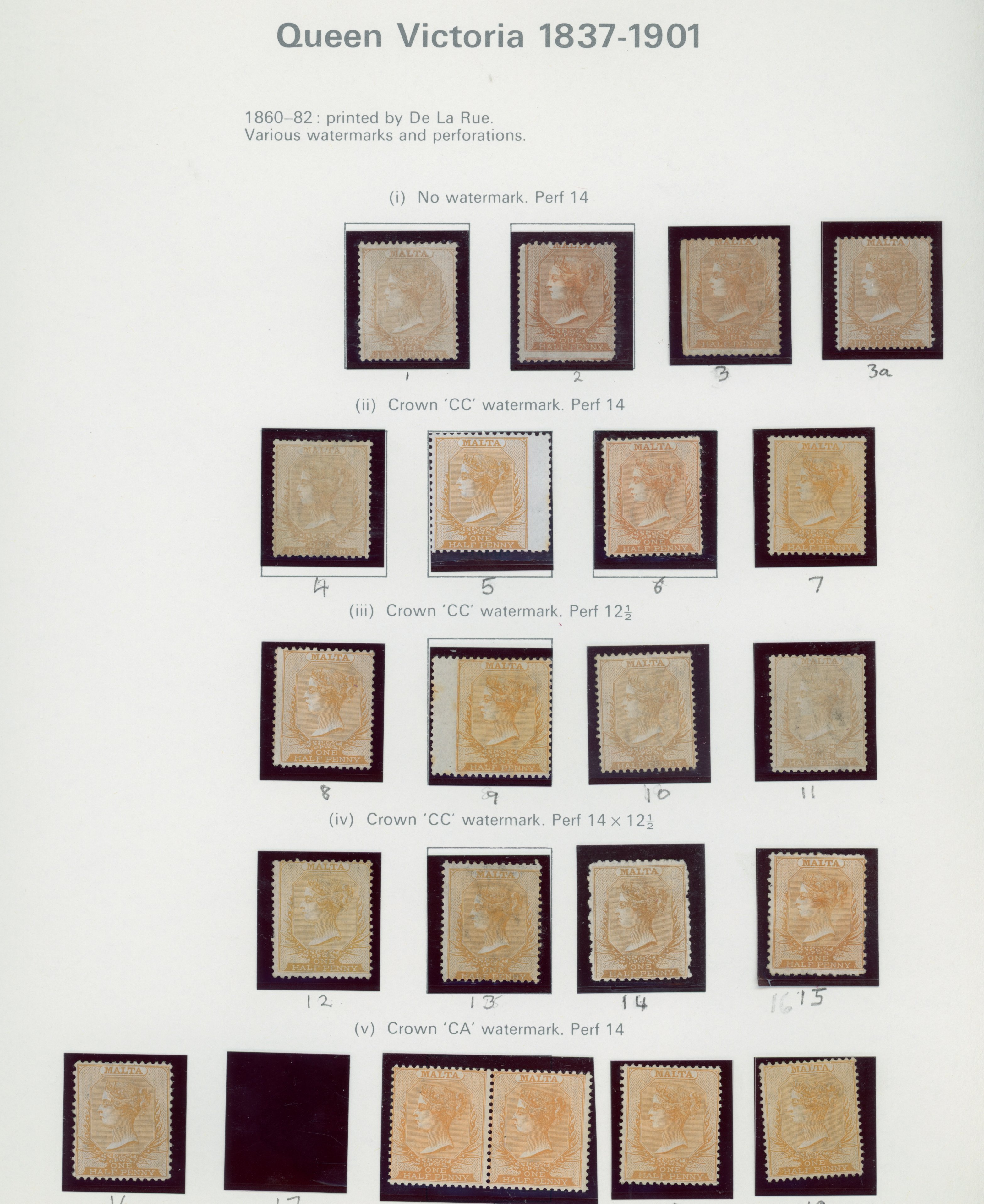 Malta 1860-1935 collection mint