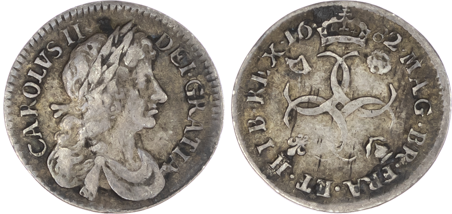 Charles II (1660-85), Maundy Set, 1682, Fourpence, Threepence, Twopence and Penny, laureate and draped bust right, legend