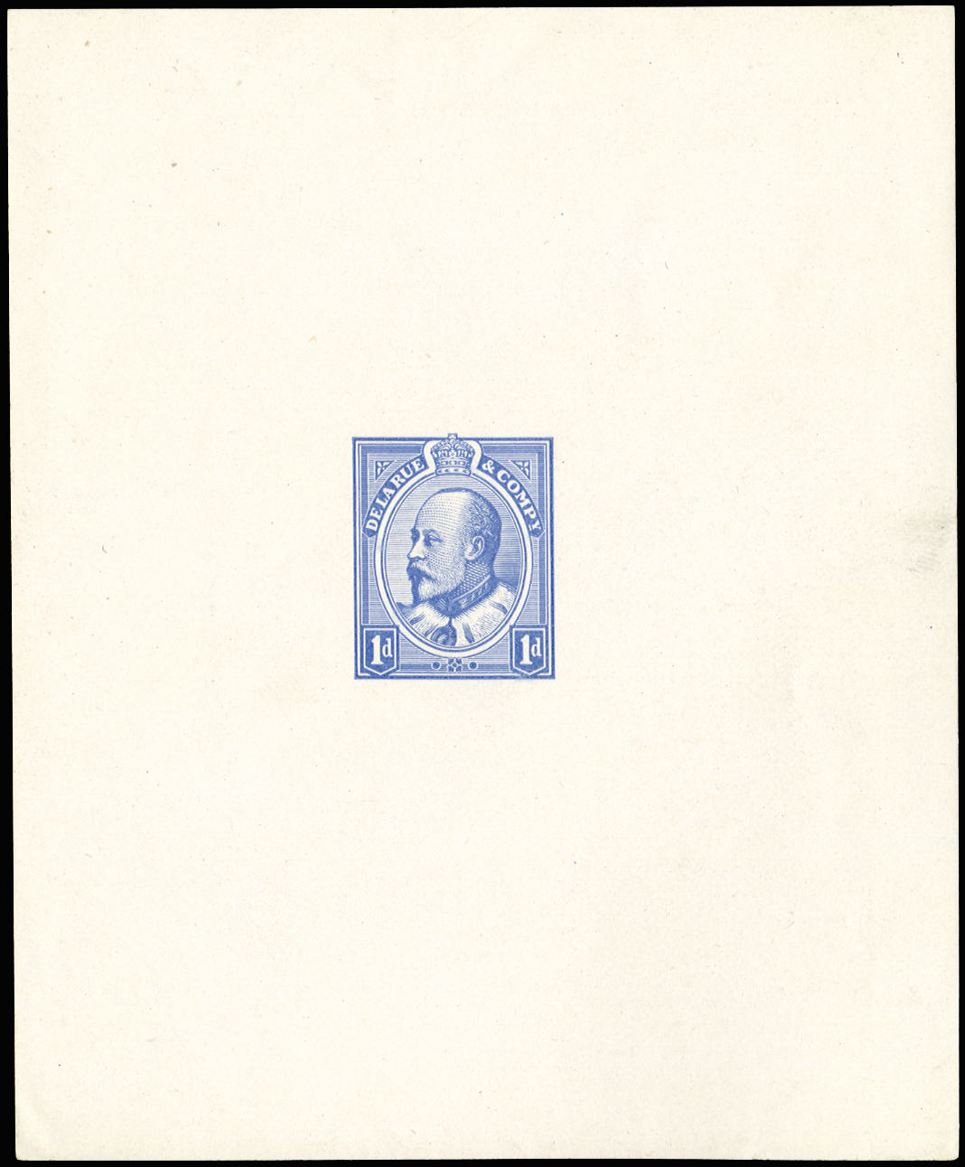 Great Britain 1903 1d "Canada head" essay. Superb example printed by DLR in ultramarine on thin high quality wove …