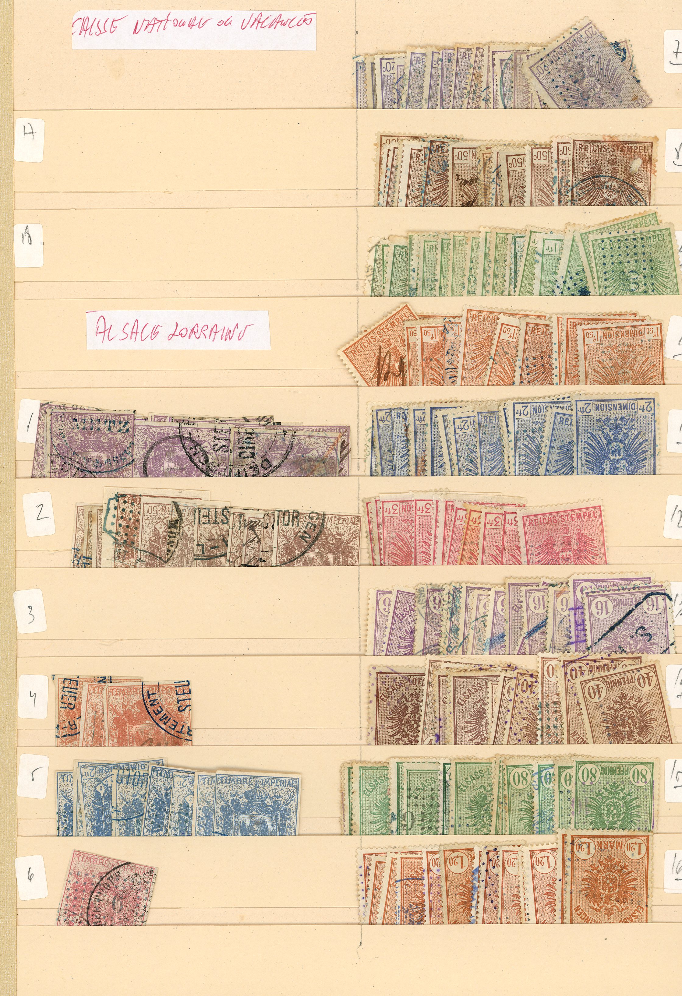 ALSACE-LORRAINE: comprehensive collection on stock sheets (100's) with...