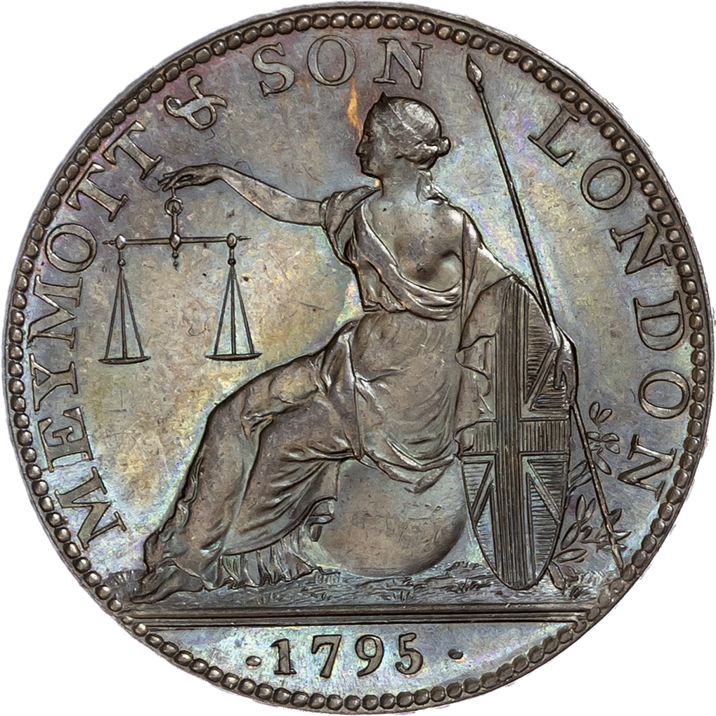 London - Bishopsgate, Clement & Samuel Meymott Halfpenny 1795