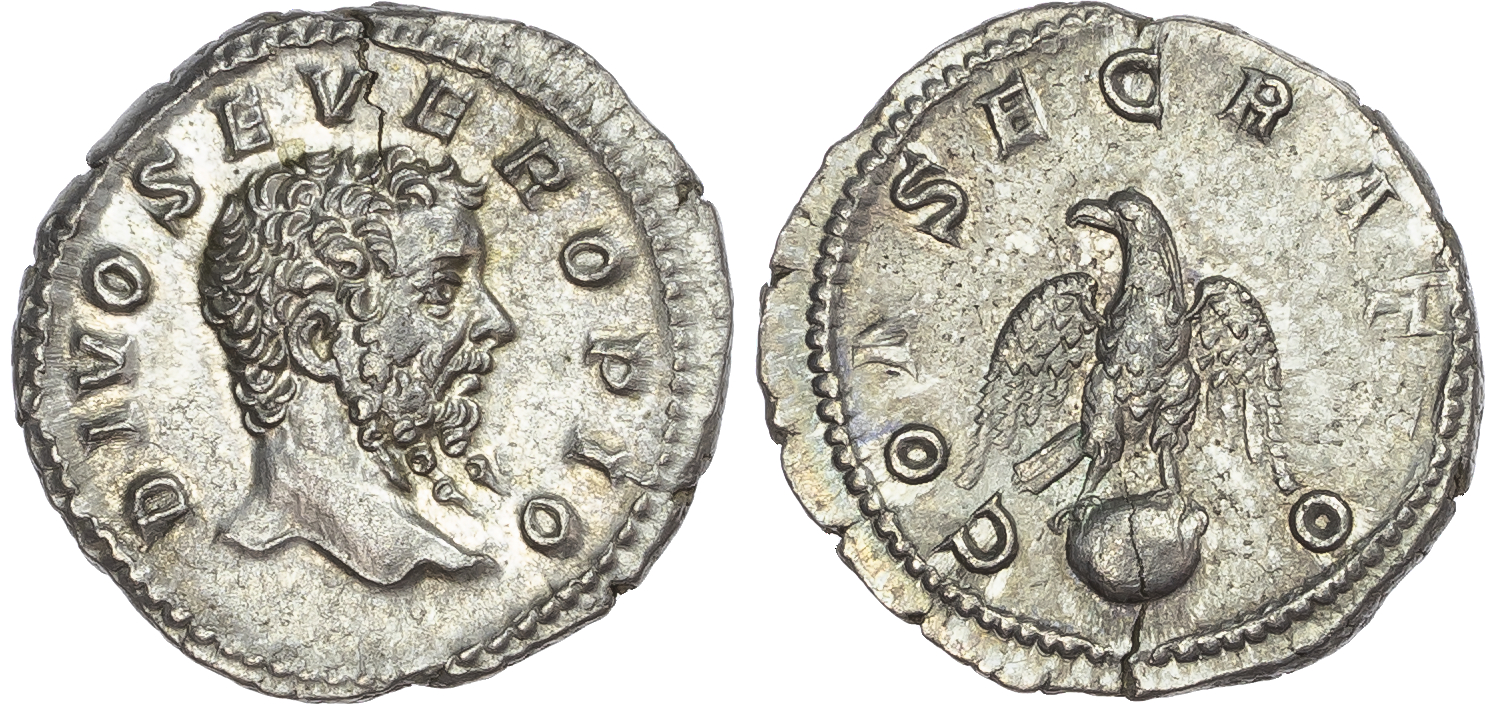 Divus Septimius Severus (AD 193-211) AR Denarius, Rome, AD 211, 3.38g. 