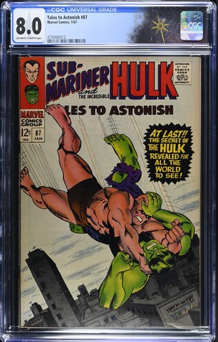 Tales to Astonish #87 CGC 8.0 Stan Lee story, John Buscema and Bill Everett art, Gil Kane cover (Marvel Comics, 1967)