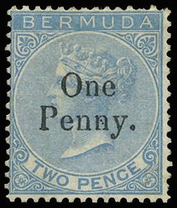 1875 1d on 2d dull blue, type 8...
