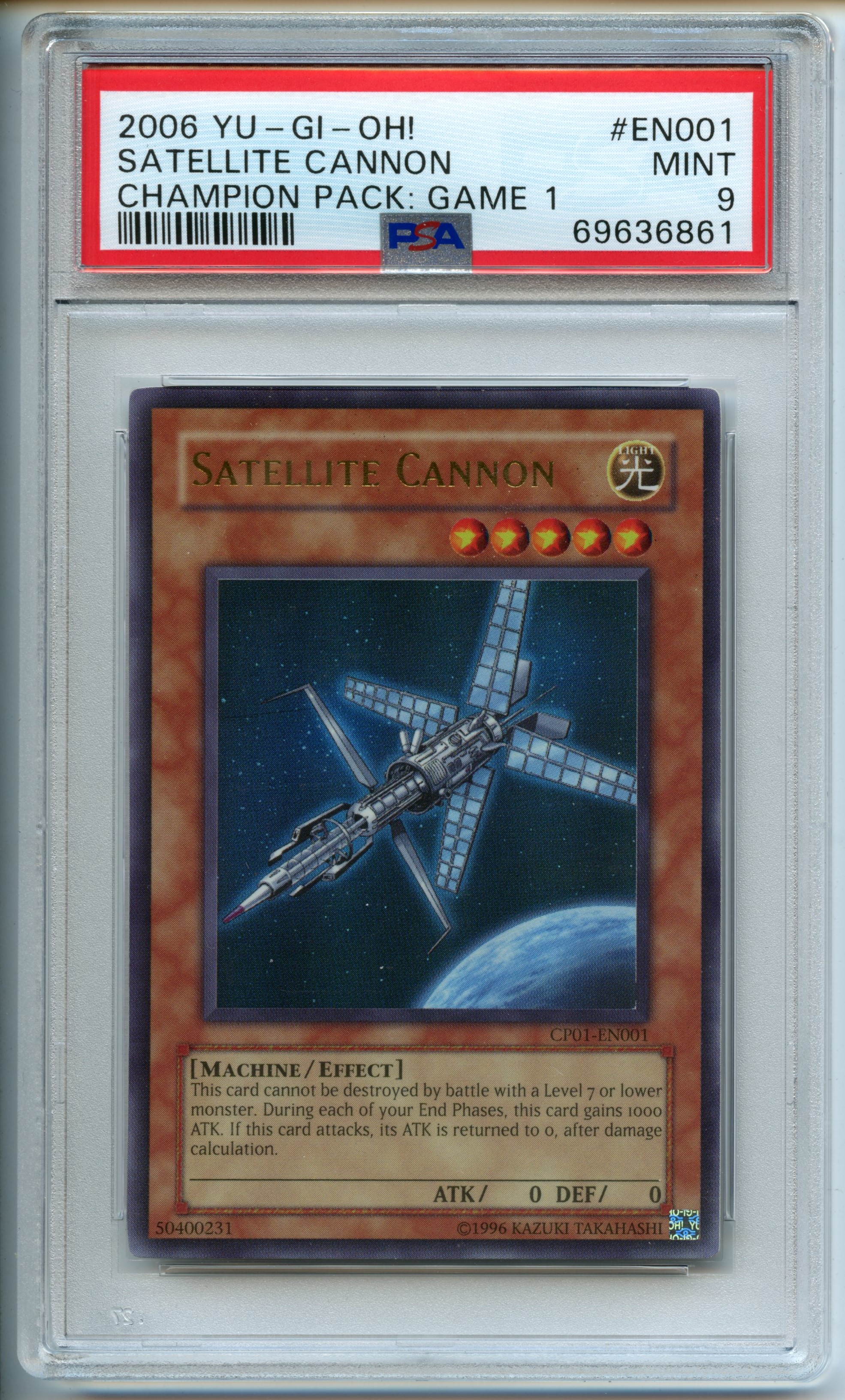 Yu-Gi-Oh! - Satellite Cannon - Champion Pack: Game 1 - PSA 9