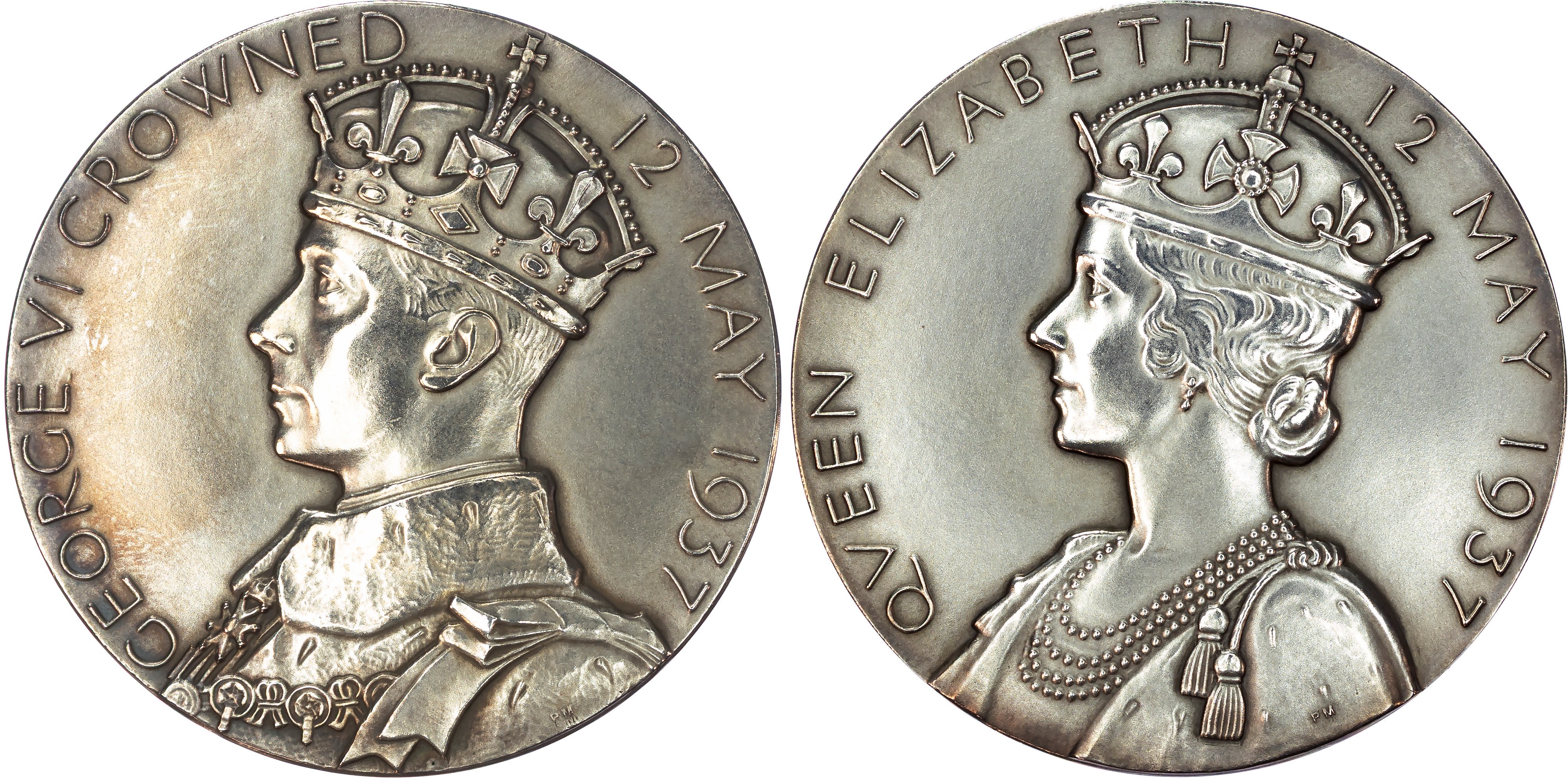 George VI 1936-1952, Coronation 1937, official large sized AR medal (58mm/83.98gm) by P. Metcalfe.
