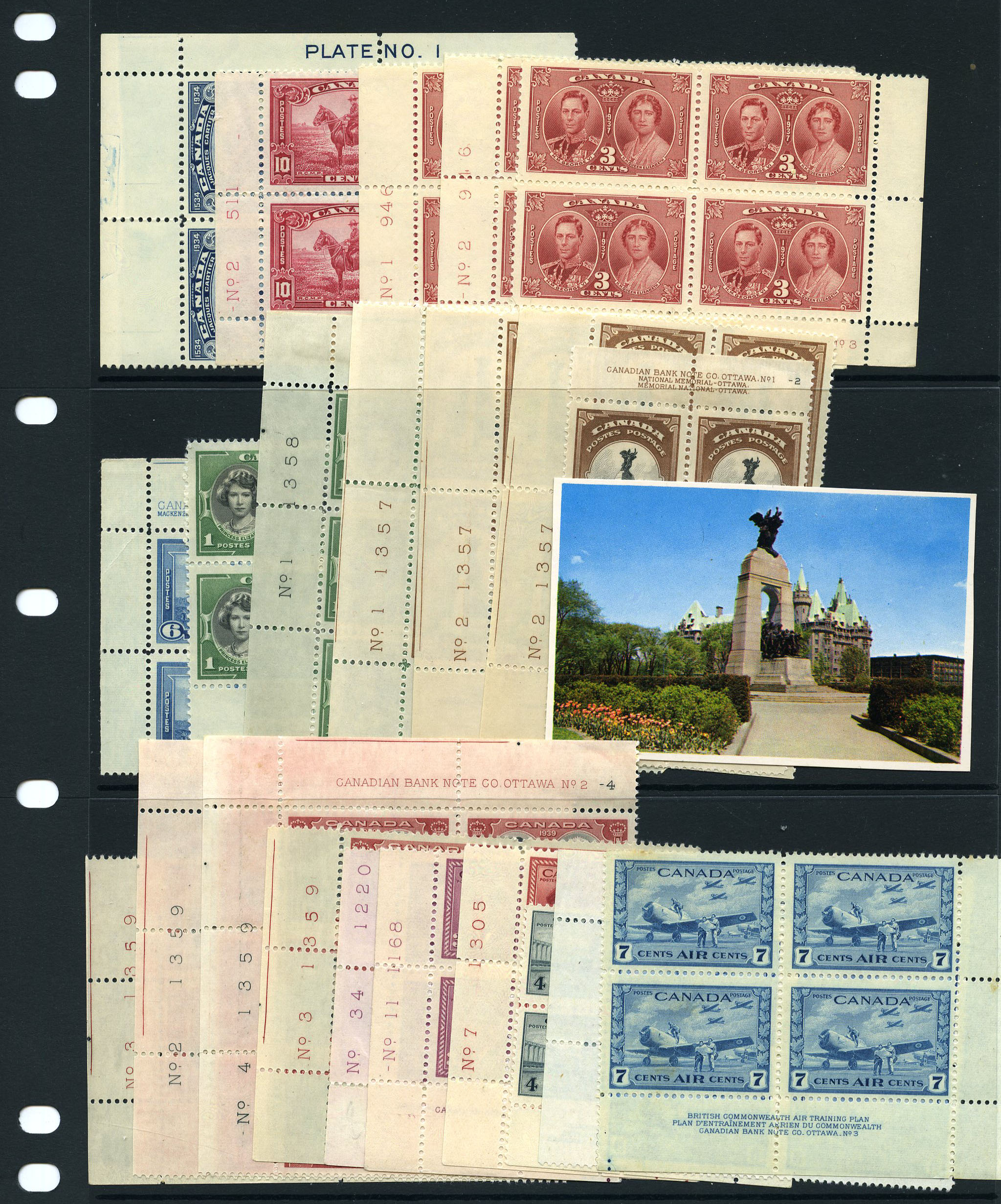 1934-53 mint (mostly appearing unmounted)...