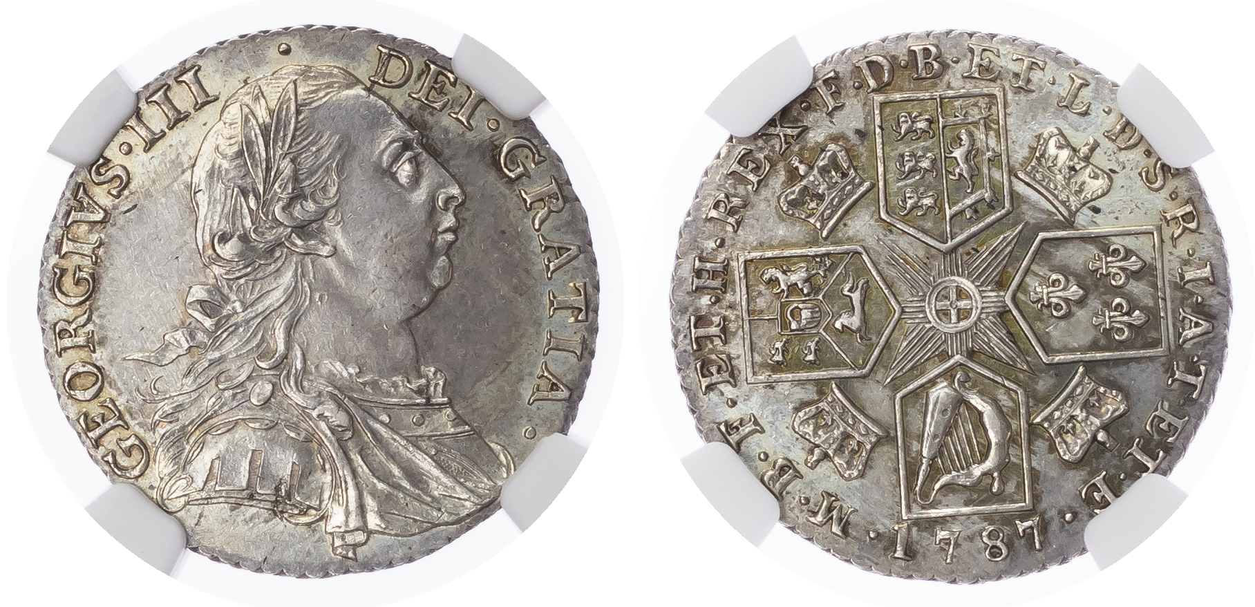 George III (1760-1820), Shilling, 1787, NGC MS63