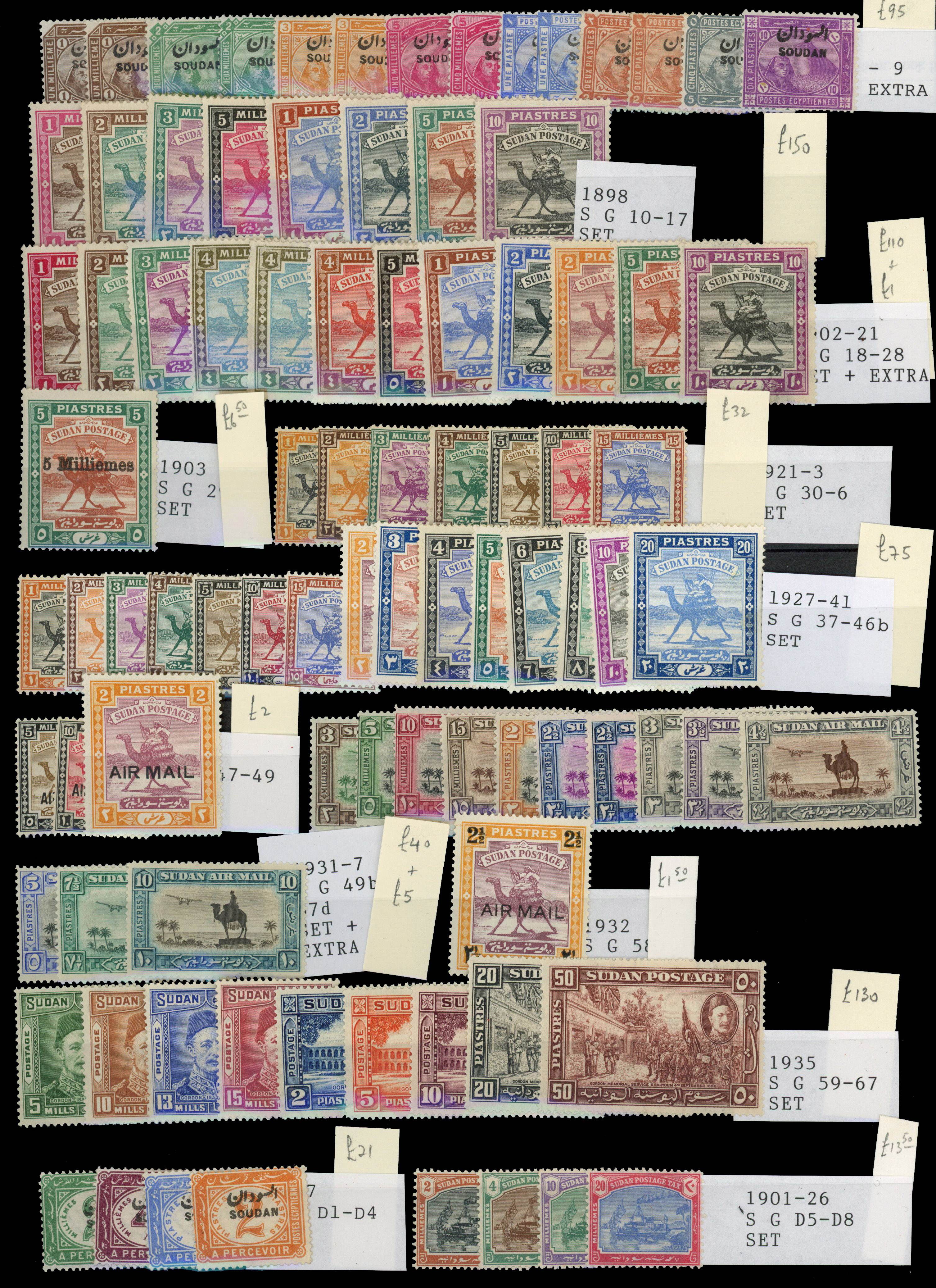 SUDAN: 1897-1941 mint selection stockpages