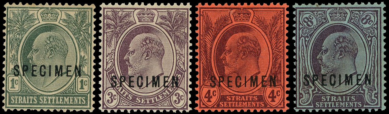 Malaya Straits SG 123s-6s Specimens