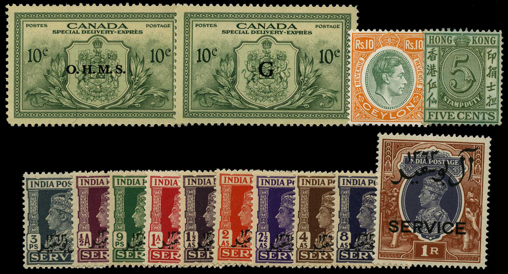 Officials and Postal Fiscals. Canada 1950...