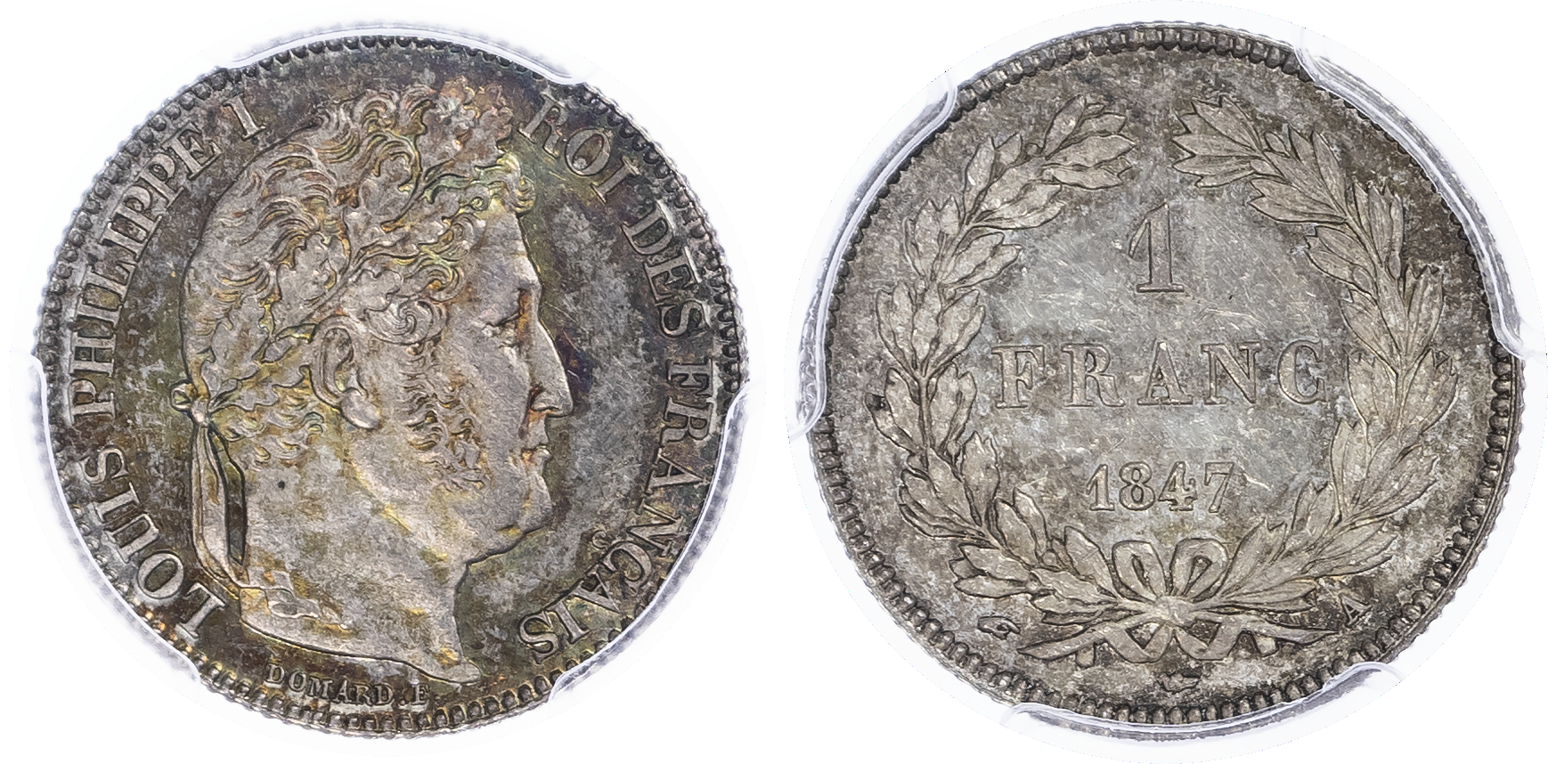 France. Louis Philippe I AR 1 Franc. 1847A. 
