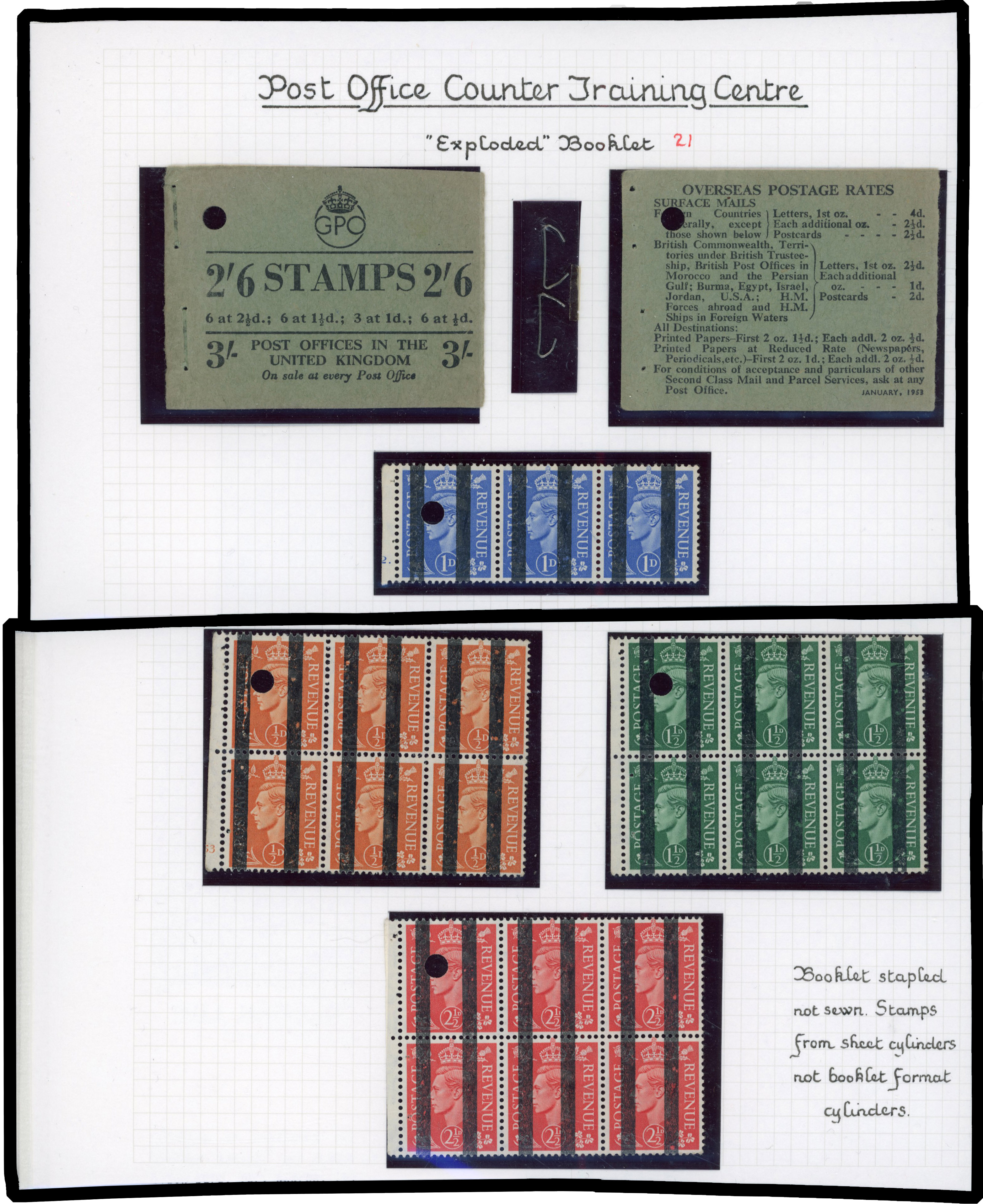 C.1950-52 General Post Office Training School. A wonderful selection of King George VI Issues