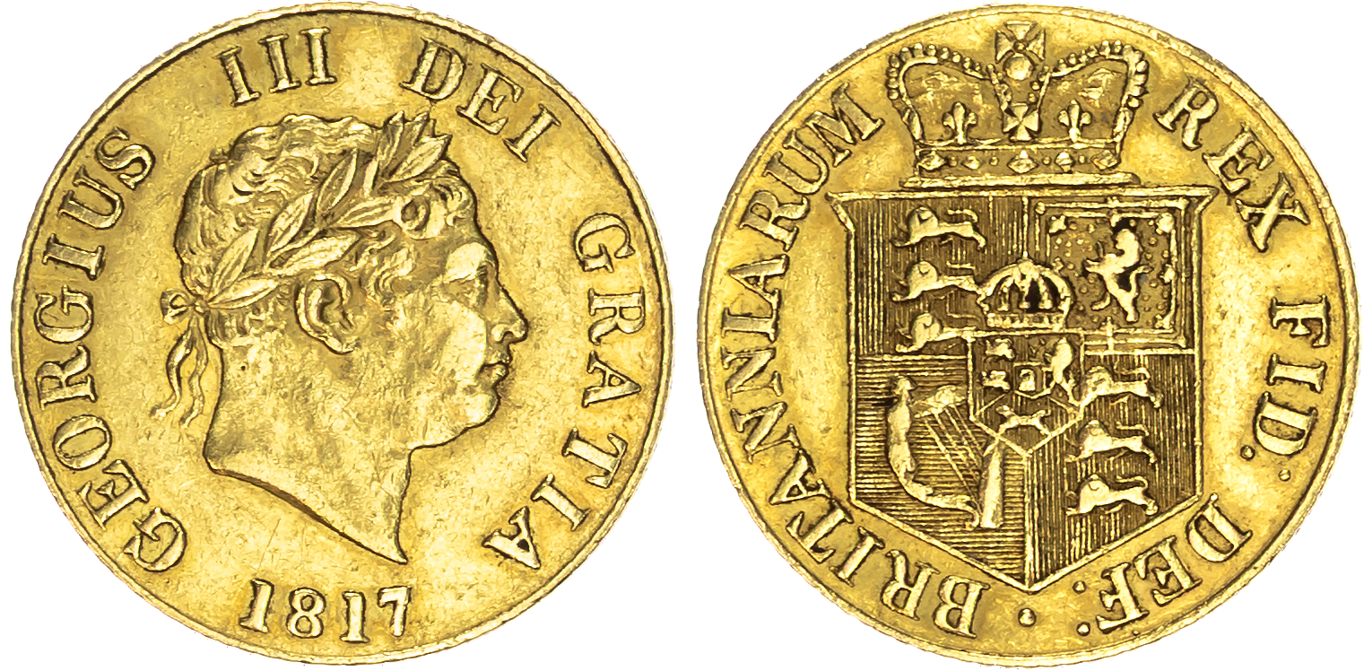 George III (1760-1820) Half Sovereign, 1817, new coinage.