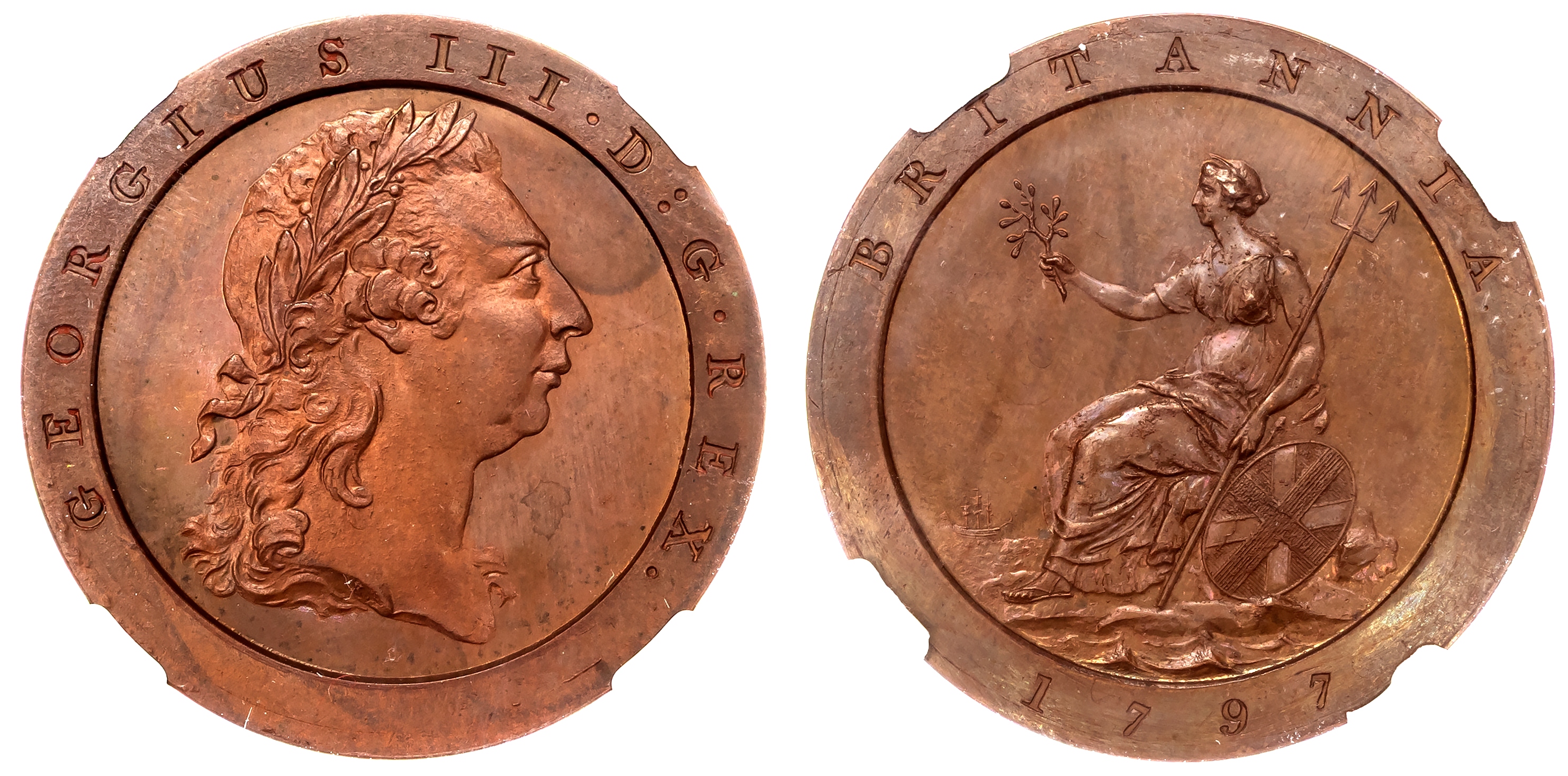 George III (1760-1820), Restrike Pattern Penny, 1797.