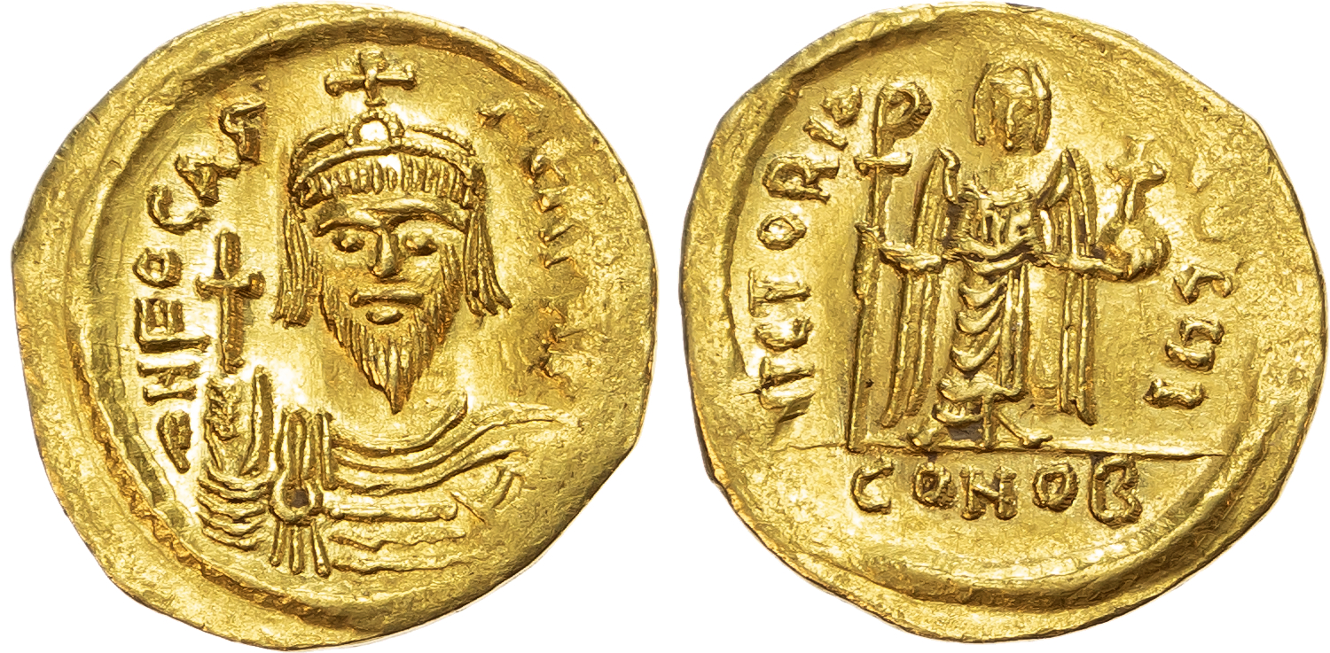 Focas (AD 602-610) AV Solidus, Thessalonica, 4.24g. 
