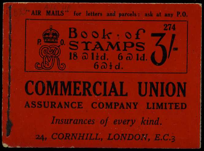 1934 (March) 3/- booklet (#274), the first of...