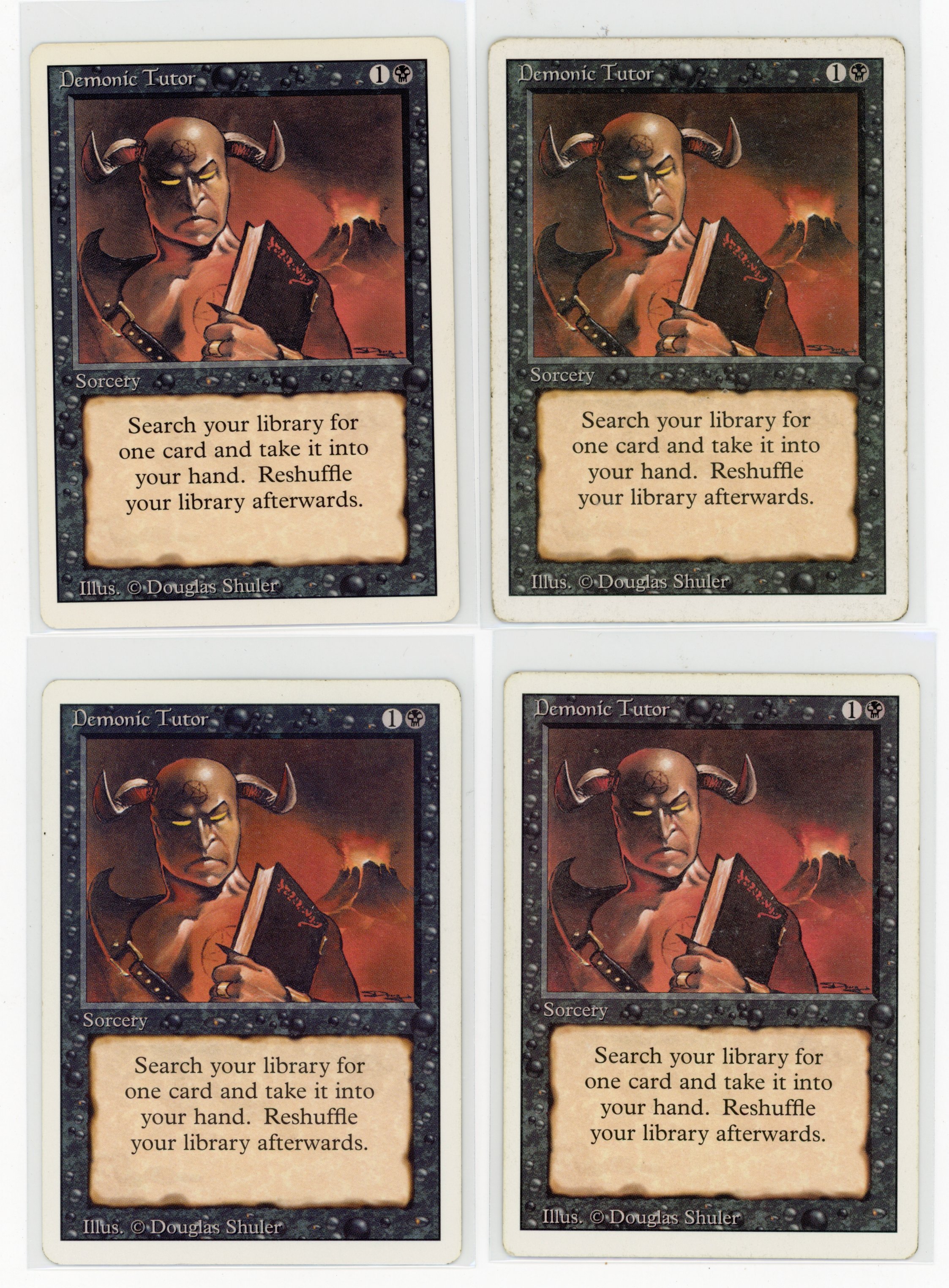 Playset of Demonic Tutor - Revised