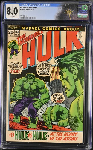 Incredible Hulk #156 CGC 8.0 Archie Goodwin story Herb Trimpe and Sal Trapani art (Marvel Comics, 1972)