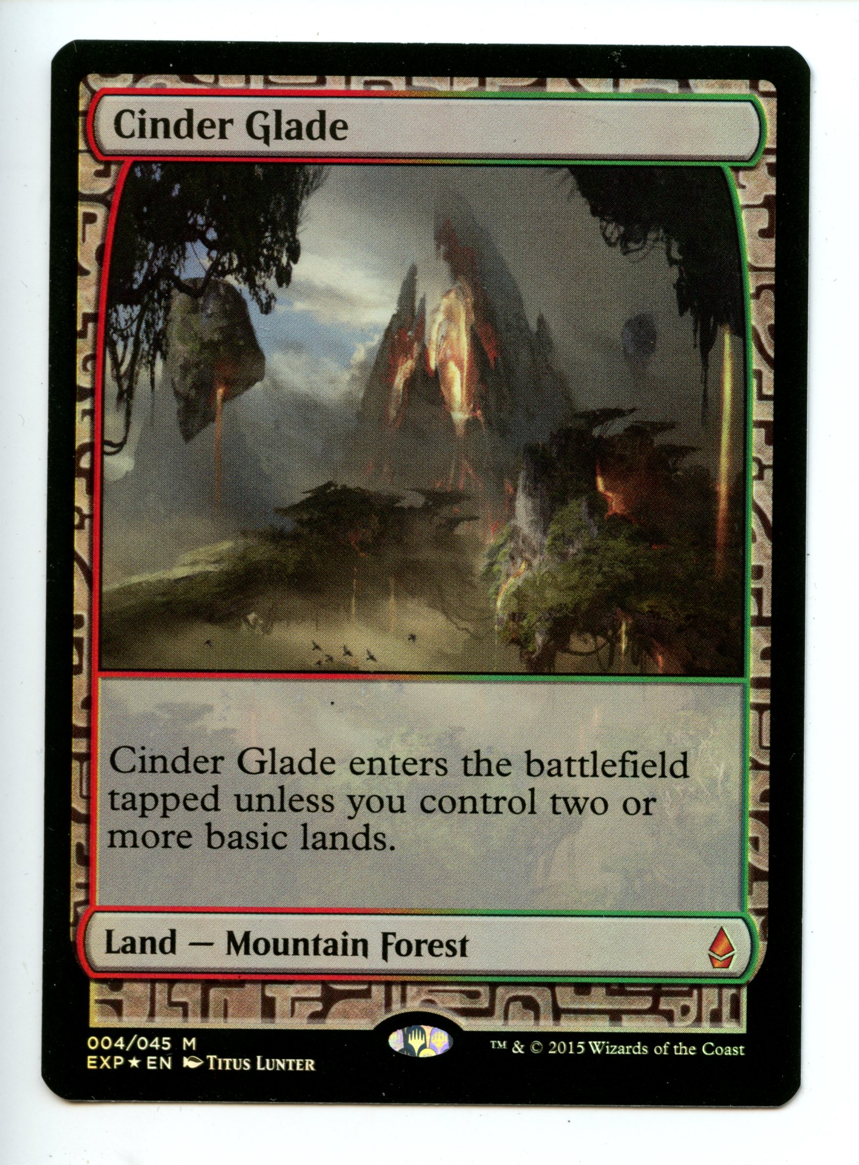 Magic the Gathering - Cinder Glade  - Zendikar Expeditions  - Lightly Played 