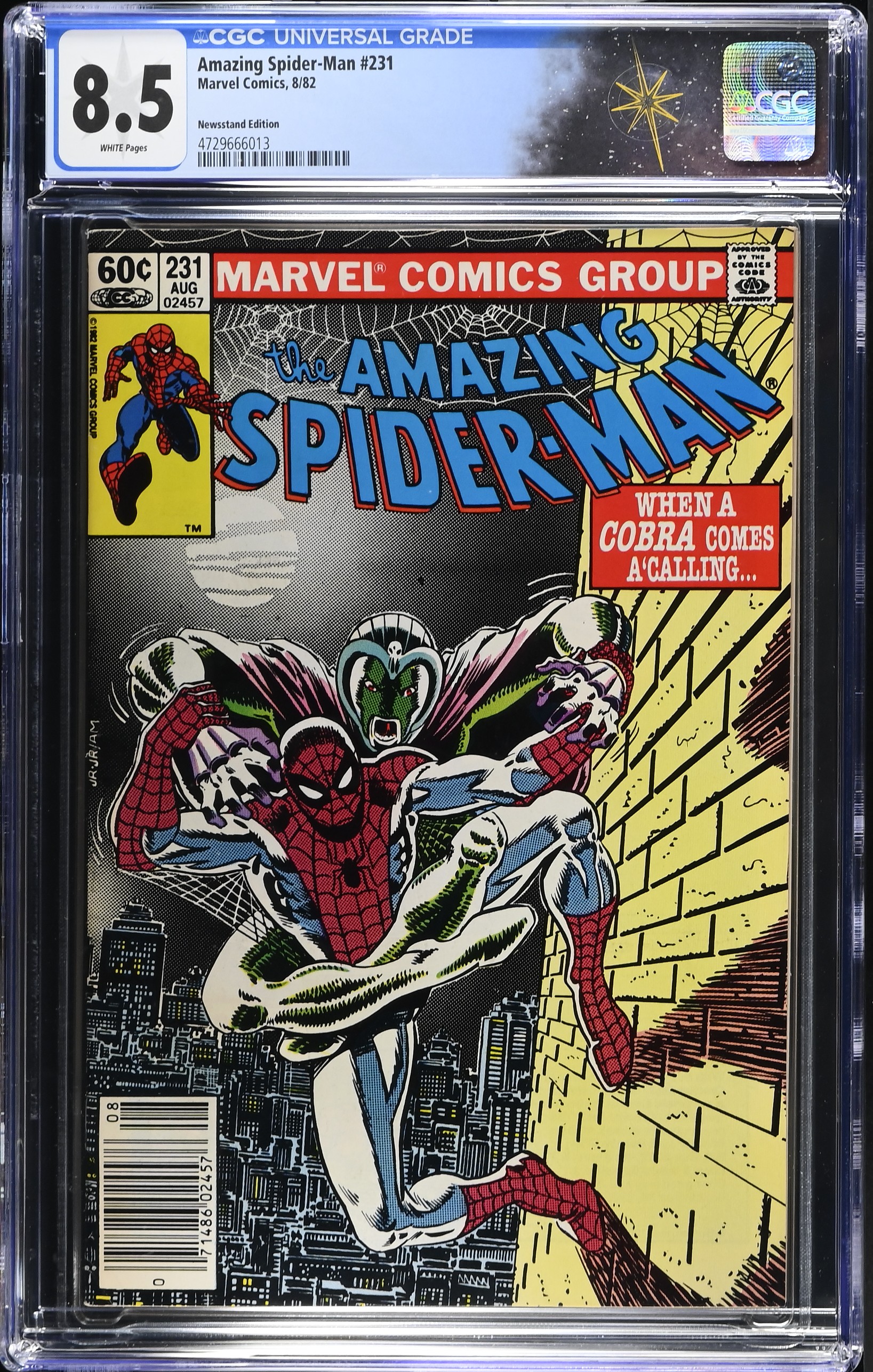 Amazing Spider-Man #231 CGC 8.5 Newsstand Edition (Marvel Comics, 1982) White Pages