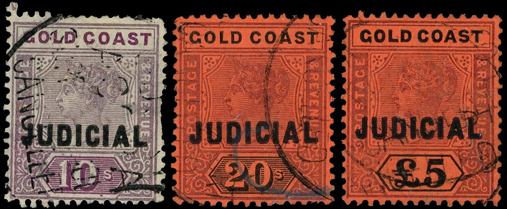 Judicial: 1899 1d to £5 complete set, with...