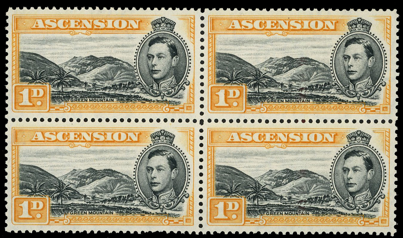 Ascension SG 39ba block mint