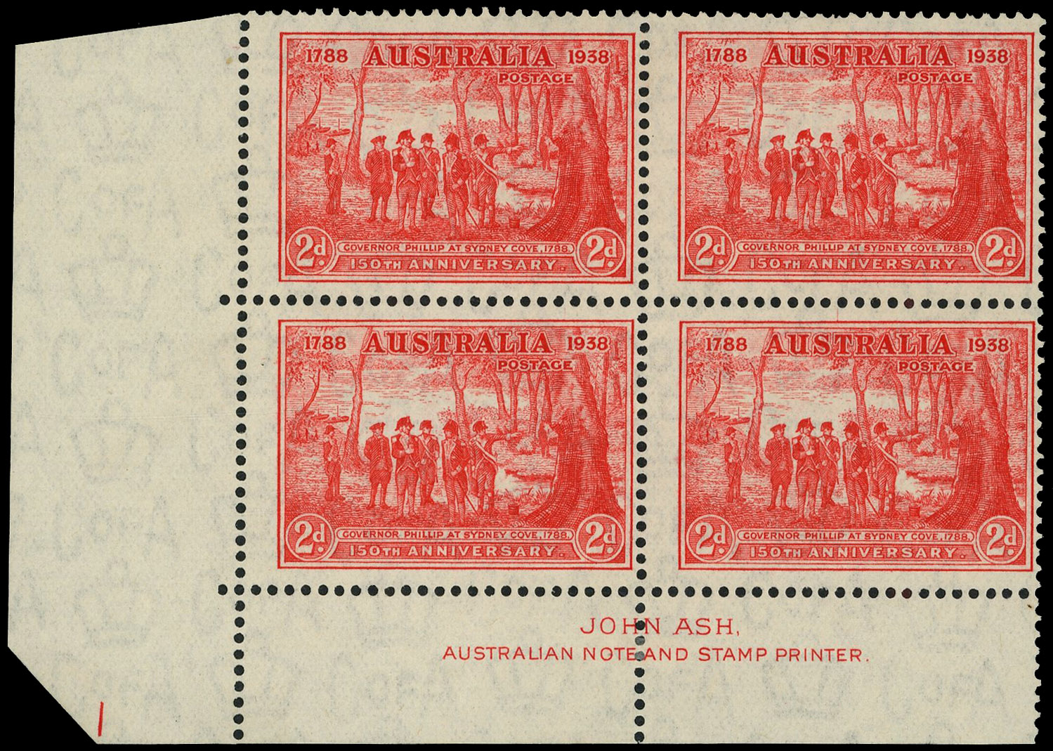 Australia SG 193 Plate block mint
