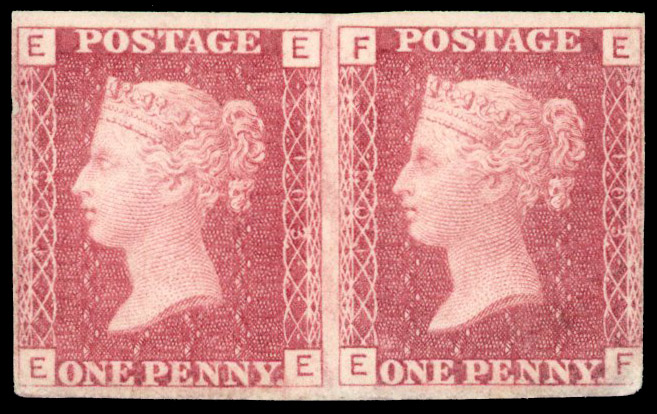 1867 1d Paris Exhibition Proof Pl.103 (EE-EF). 