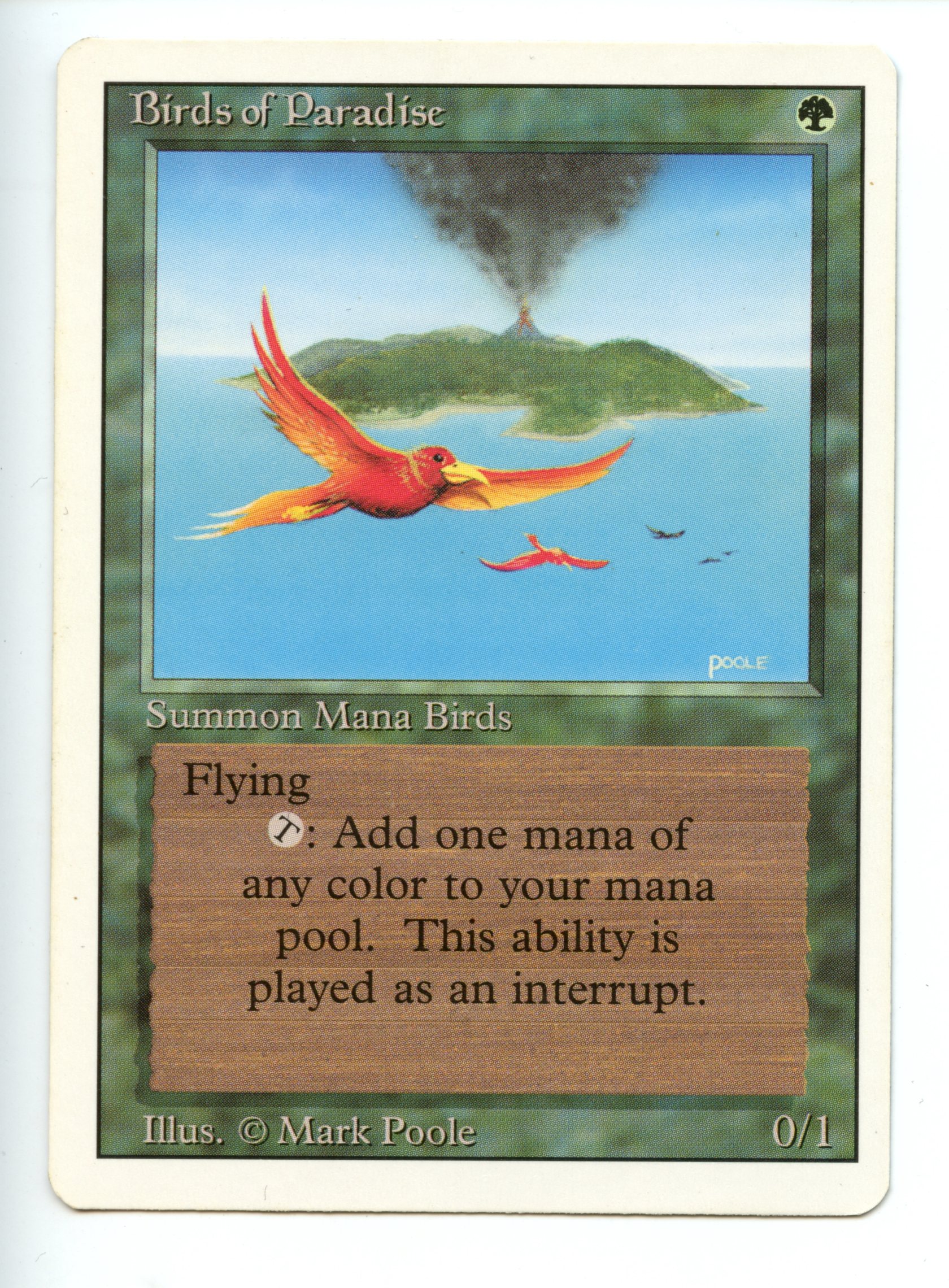 Magic the Gathering - Birds of Paradise  - Revised - Lightly Played