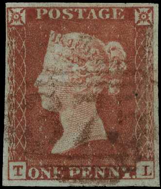 1841 1d red-brown Plate 159 (TL), on blued...