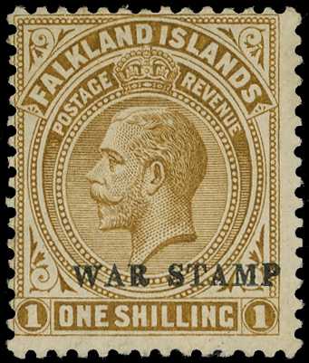 1918-20 War Stamp 1/- deep brown on thick...