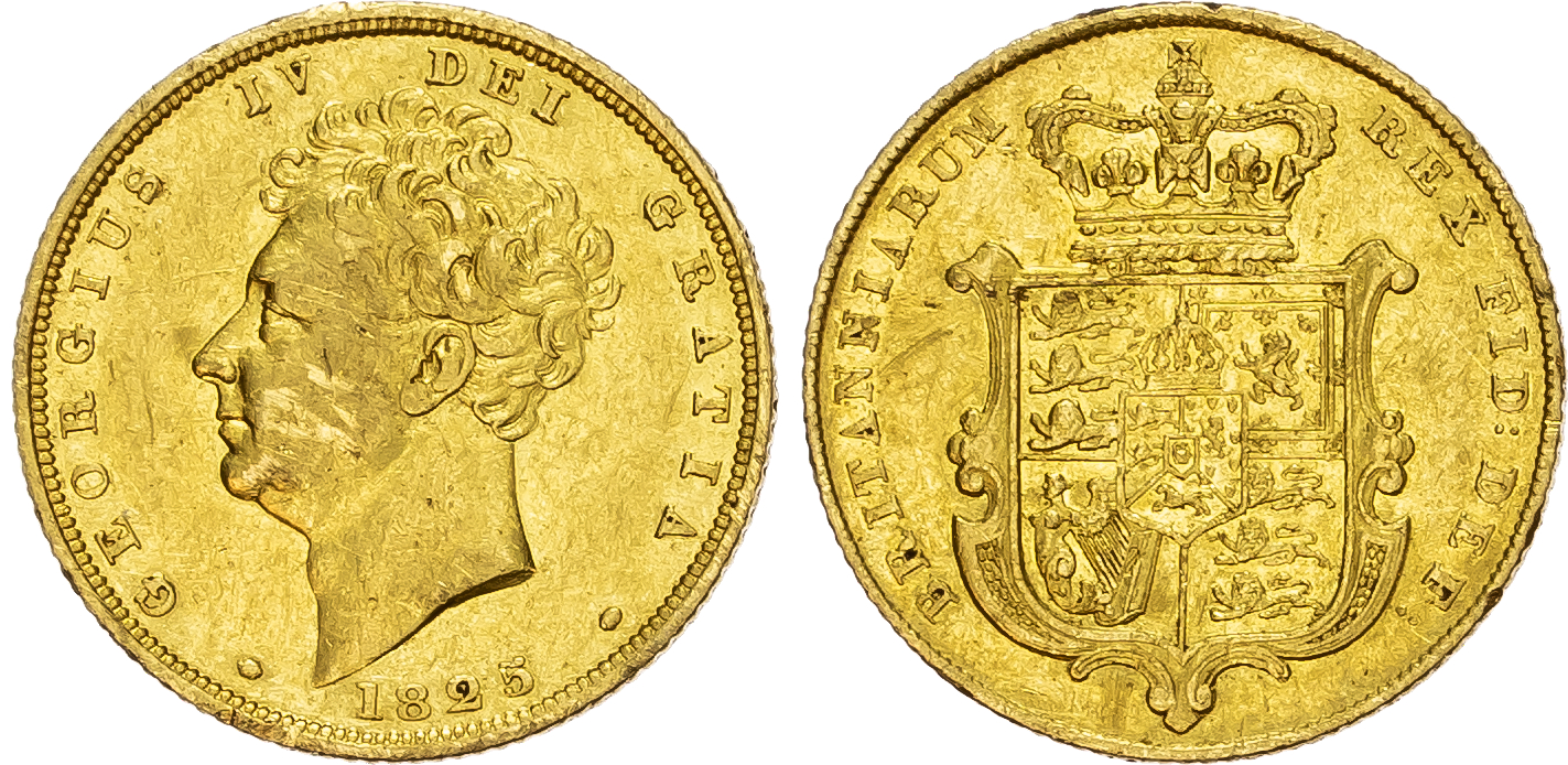 George IV (1820-1830), Sovereign, 1825