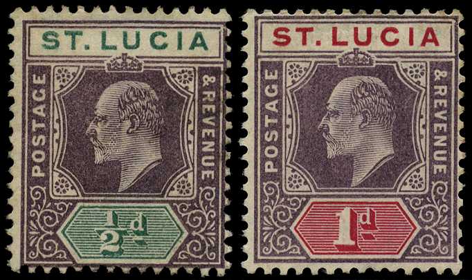 1902-3 ½d and 1d watermark Crown CA, each...