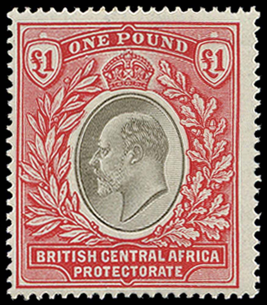 NYASALAND SG 66 1903-04 KEVII £1 grey and carmine, very fine o.g.