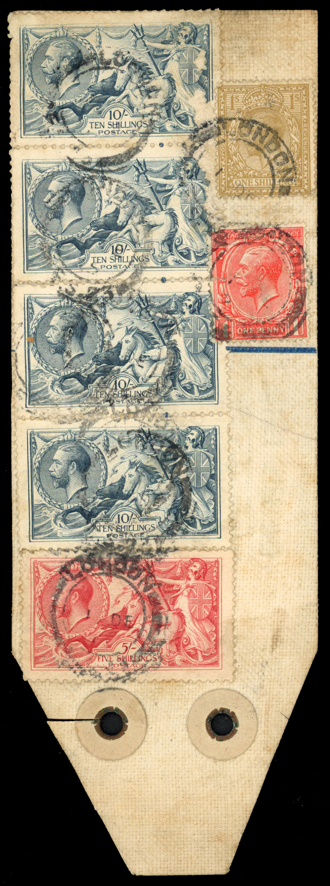 Parcel Tag to Guatemala with Seahorses
