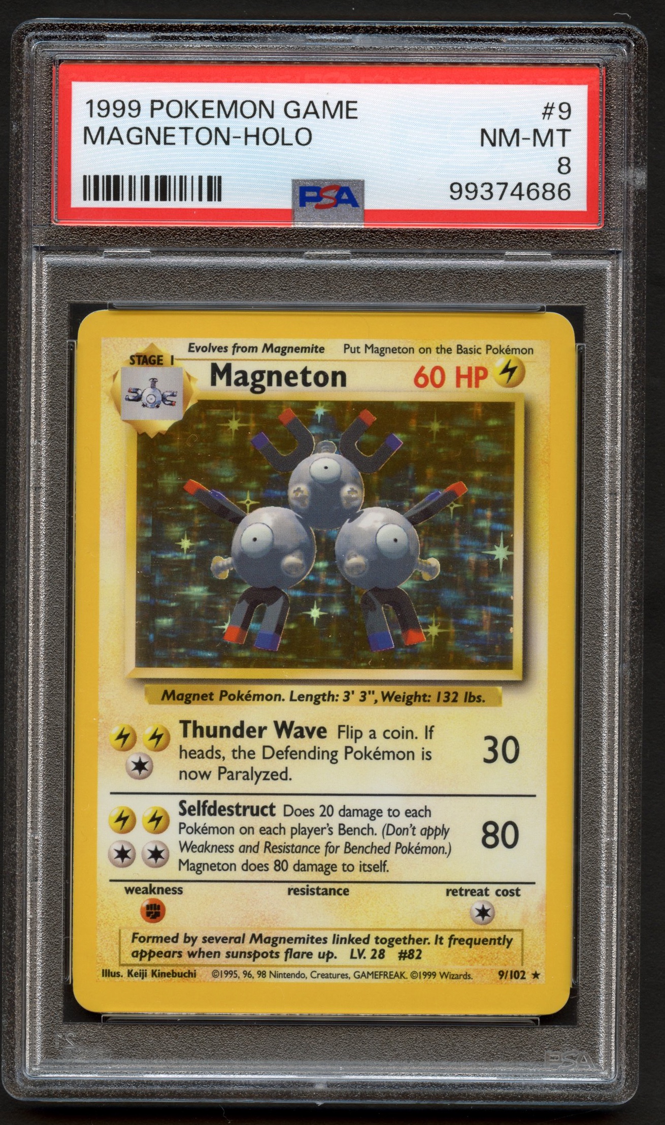 PSA 8 Magneton Holo #9 Base Set