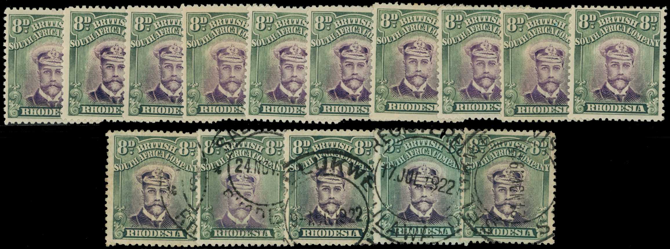 1913-7 8d Head Die II, perf 14. A very...