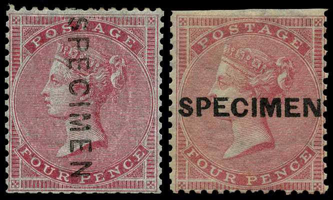 1855-57 Small Garter 4d carmine on very...