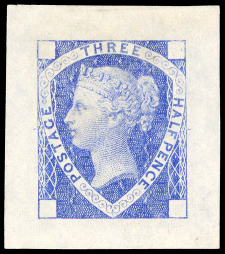 GB 1871 Ormond Hill 1½d Die Proof in deep ultramarine