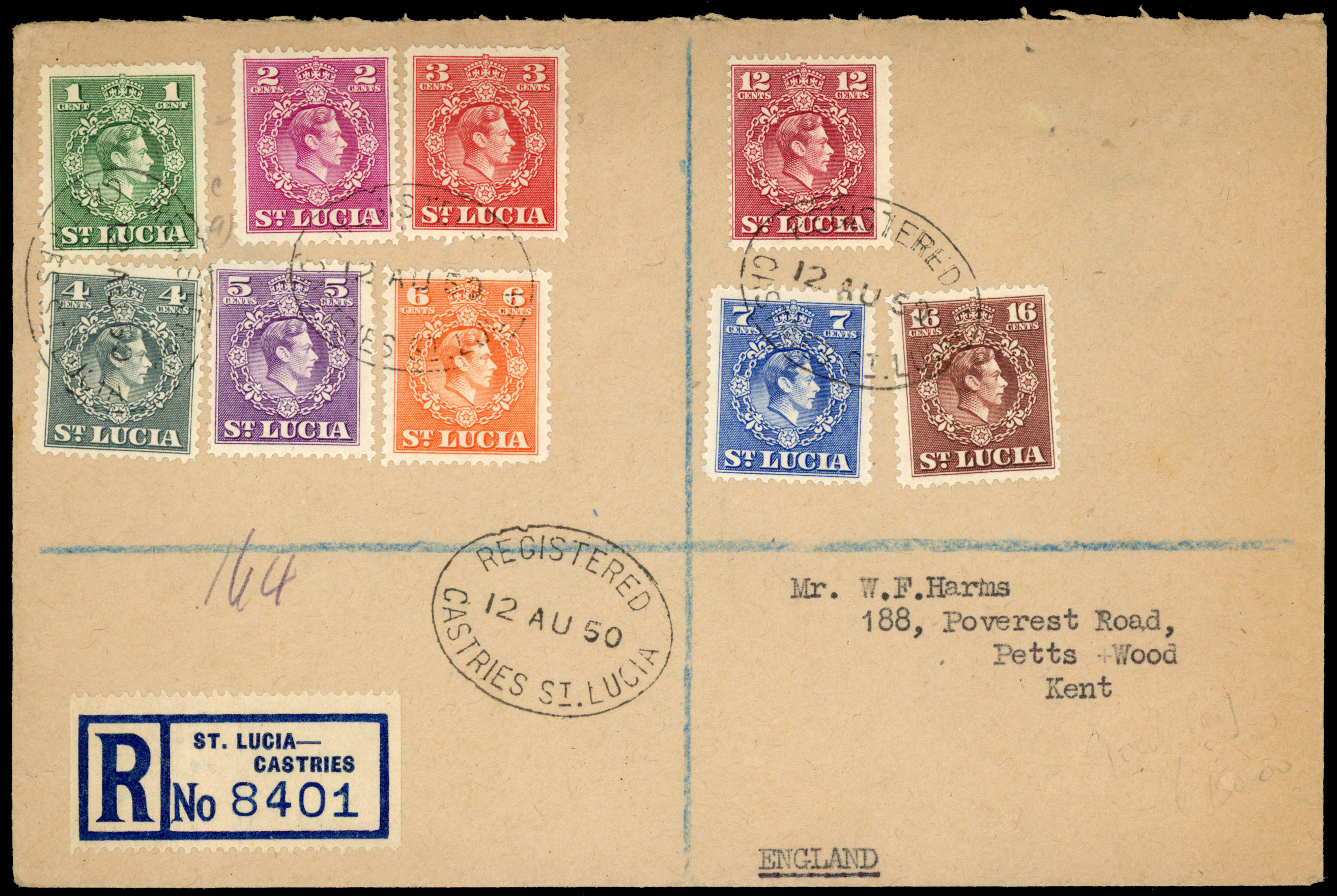 St Lucia SG 153a cover