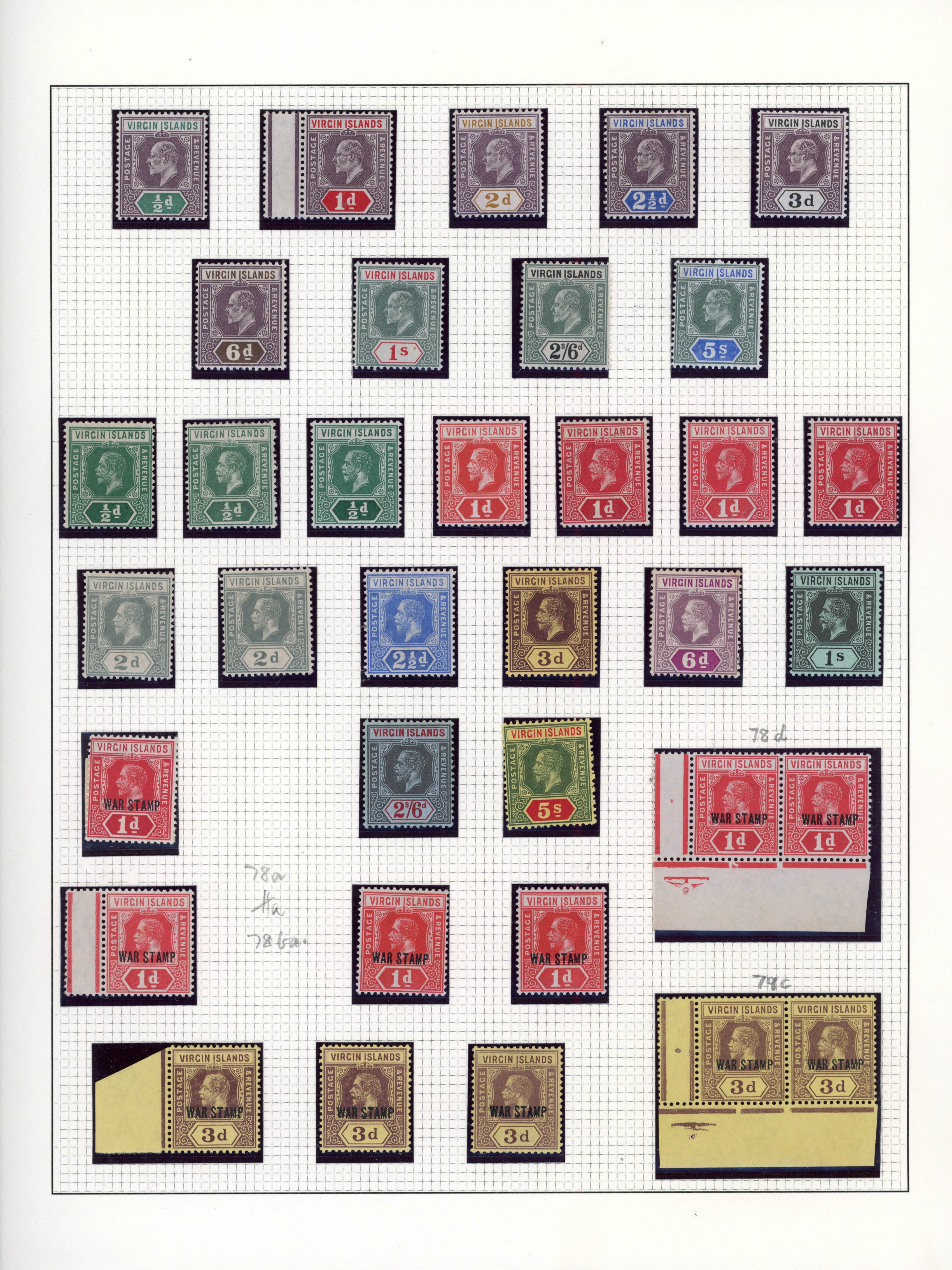 Virgin Islands 1904-79 collection mint