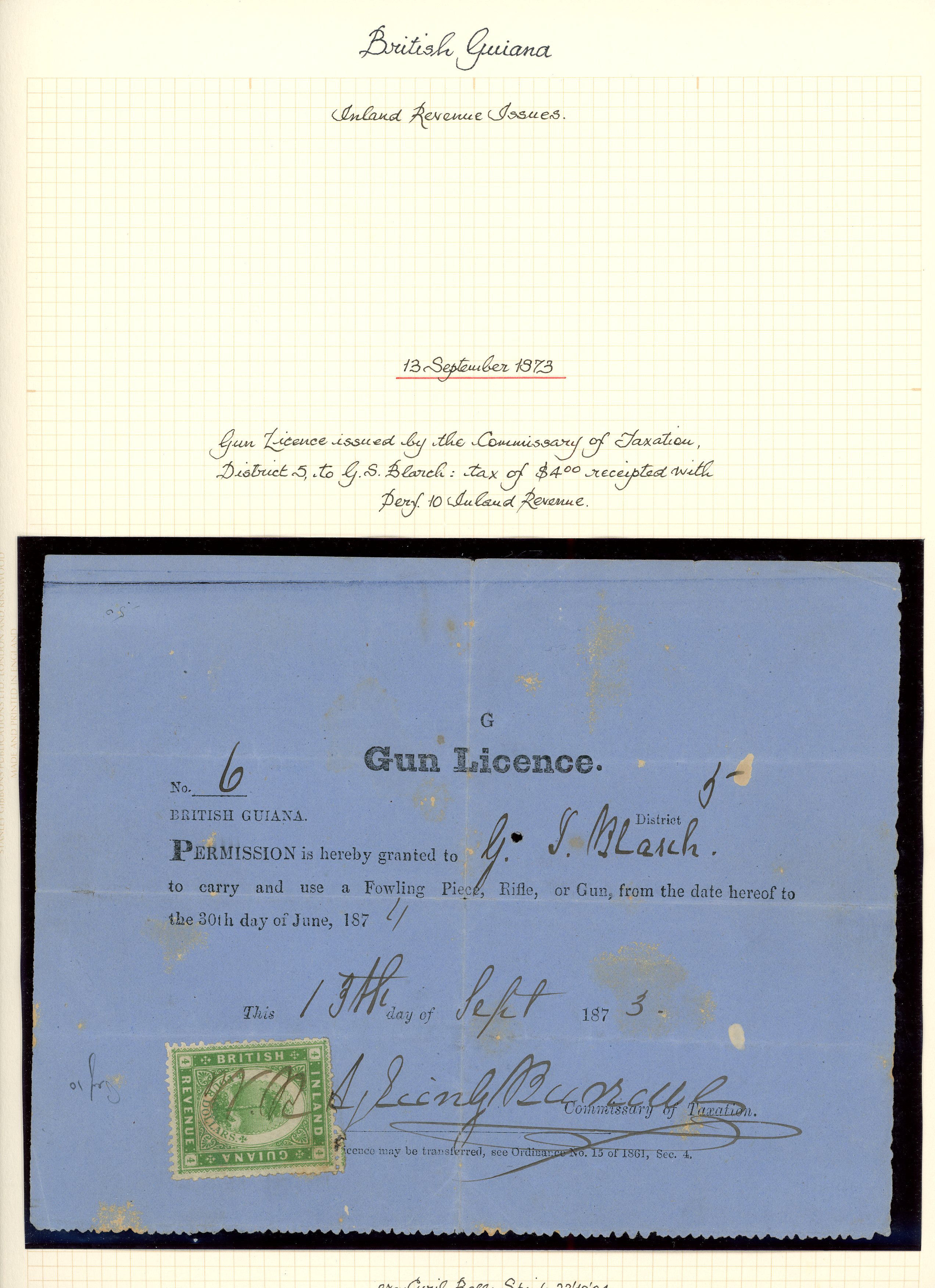 Inland Revenue: 1873 (13 Sept) Complete...